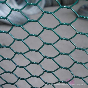 Rede de frango hexagonal verde de alta qualidade em PVC